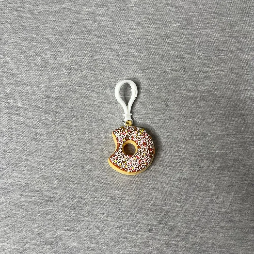 Soft Squishy Ice Cream Bar and Sprinkled Donut Keychain Clips 2 PCS. Set